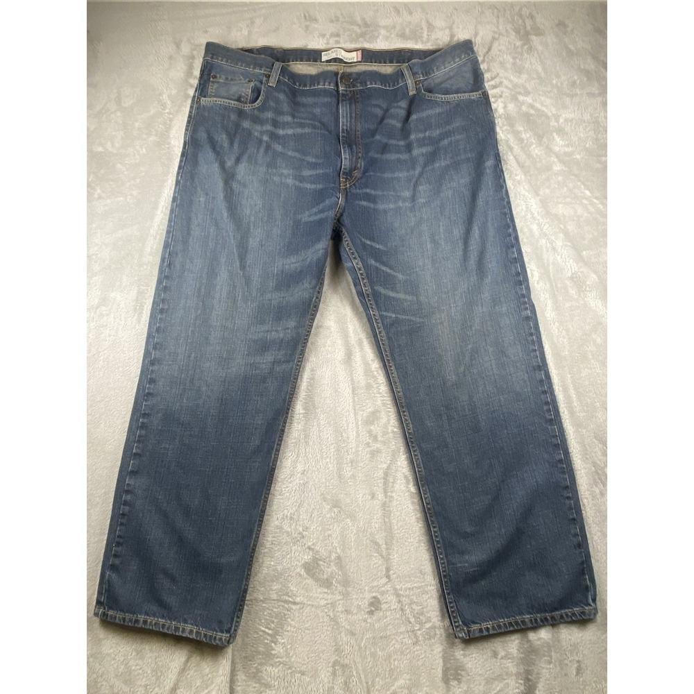 Levi's 559 Mens Jeans 46x32 Blue Denim Relaxed Straight Fit Medium/Dark Wash